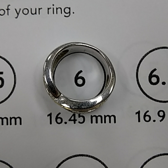 Baguette gems 925 sterling silver ring - Picture 4 of 5